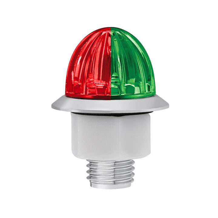 4 LED 1-1/8" Watermelon Double Fury Light With Clear Lens (Clearance/Marker) - Red &amp; Green LED