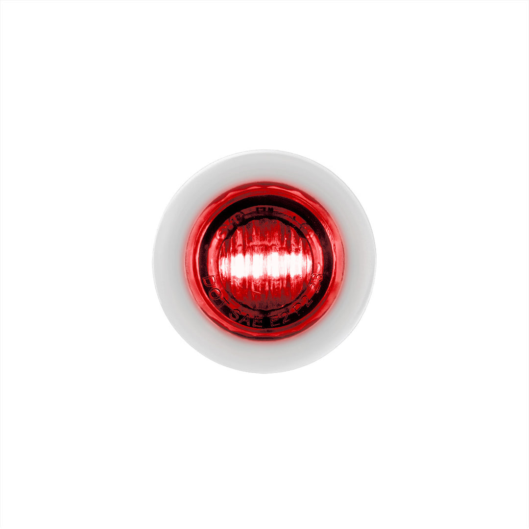 2 LED 3/4" Mini Dual Function Double Fury Light (Clearance/Marker) - Red &amp; Green LED/Clear Lens