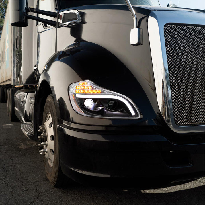 Blackout 8 LED Projection Headlight For 2013-2021 Kenworth T680 - Passenger