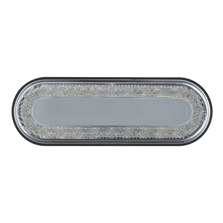 24 LED 6" Oval Mirage Light (Stop, Turn &amp; Tail) - Red LED/Clear Lens