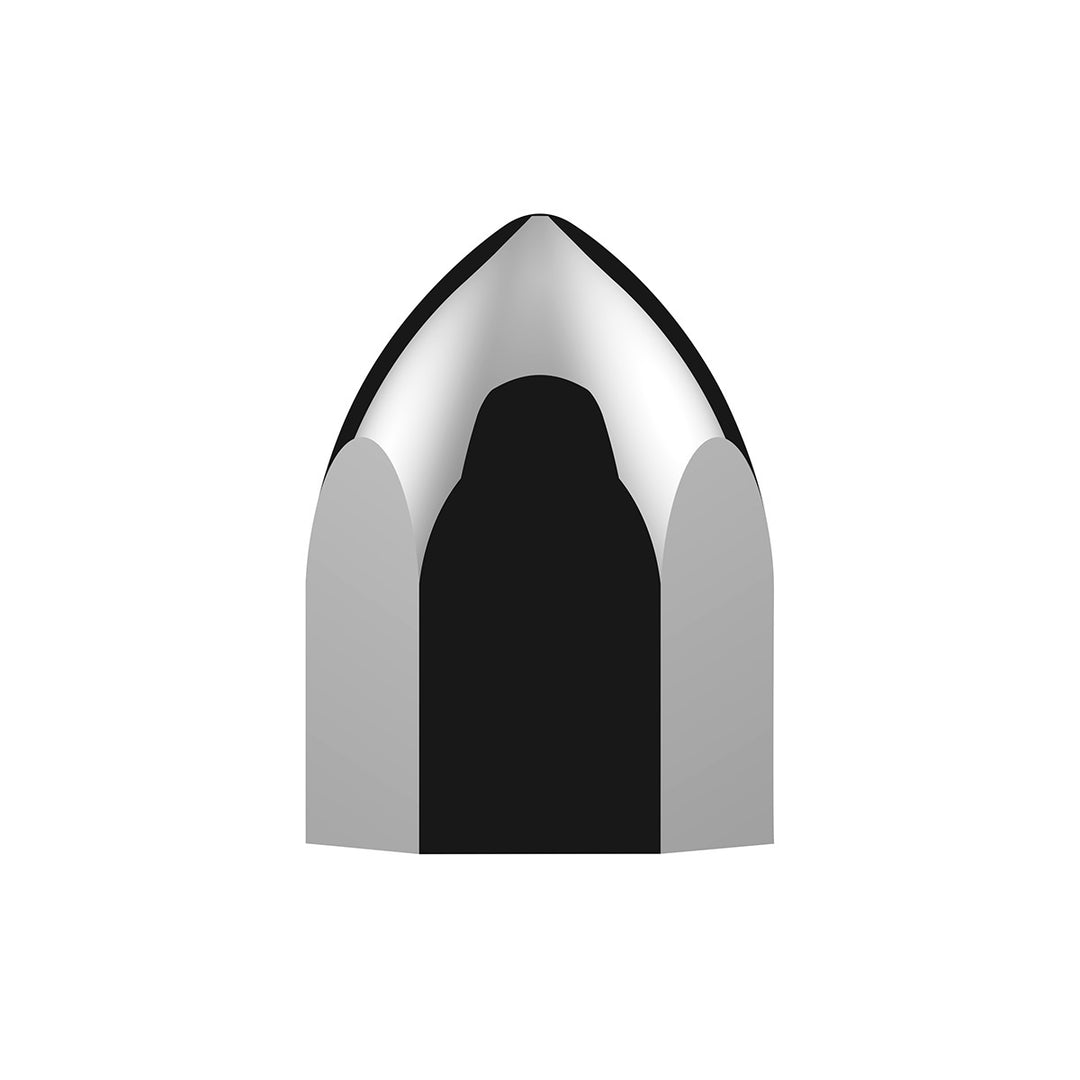 11/16" x 1-5/16" Chrome Plastic Bullet Nut Cover - Push-On