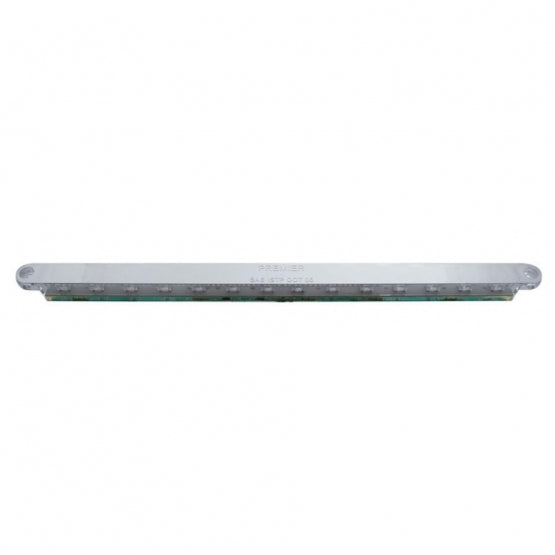 14 LED 12" Auxiliary strip Light - Amber LED/Chrome Lens (Bulk)