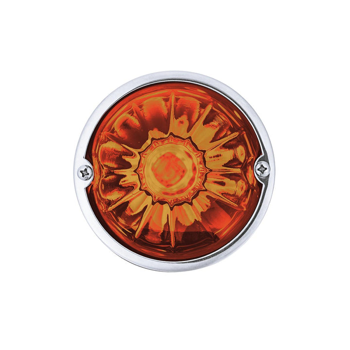 Glass Watermelon Light Kit With 4 LED Light - Amber LED/Dark Amber Lens