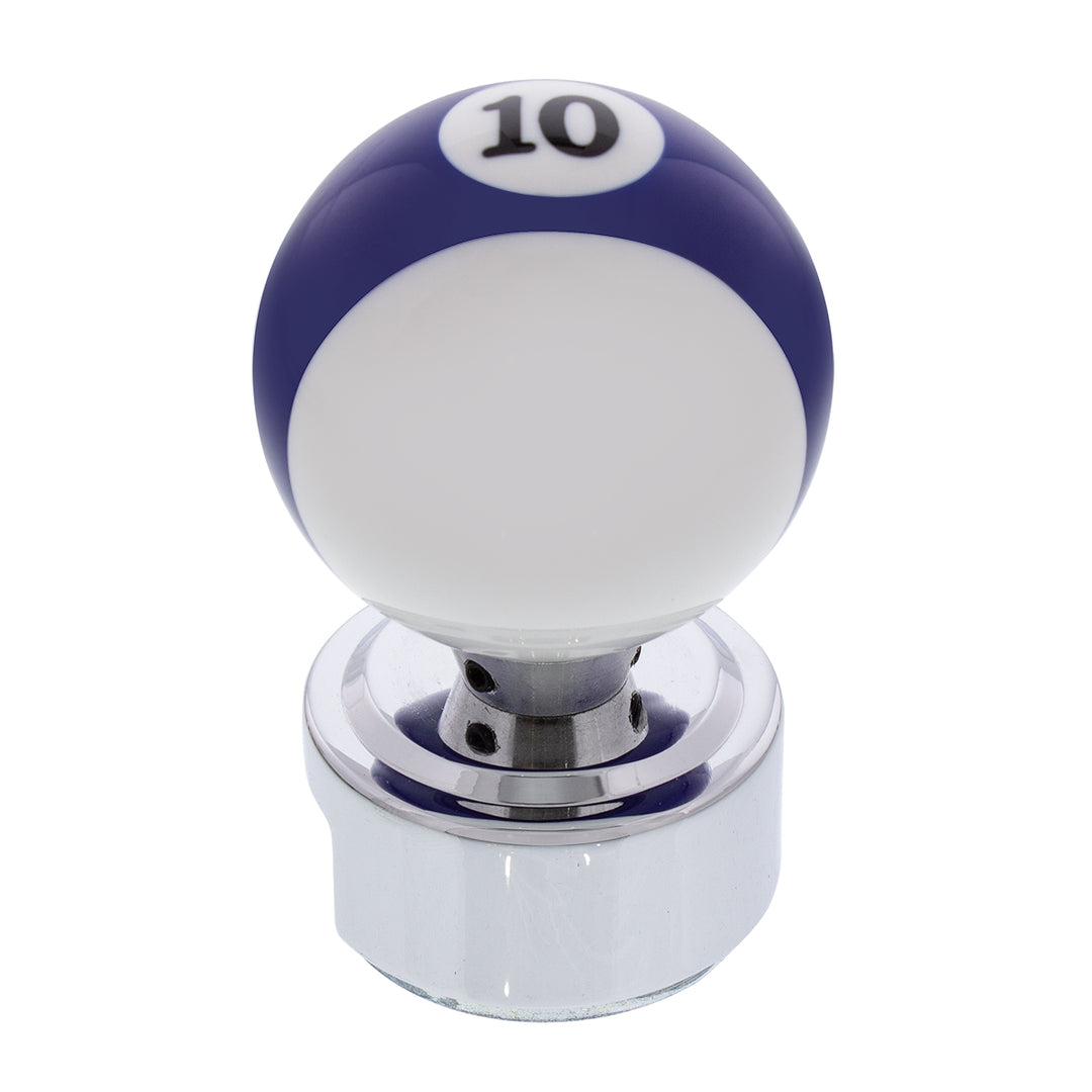 Number 10 Pool Ball Gearshift Knob For 13/15/18 Speed Eaton Style Shifters