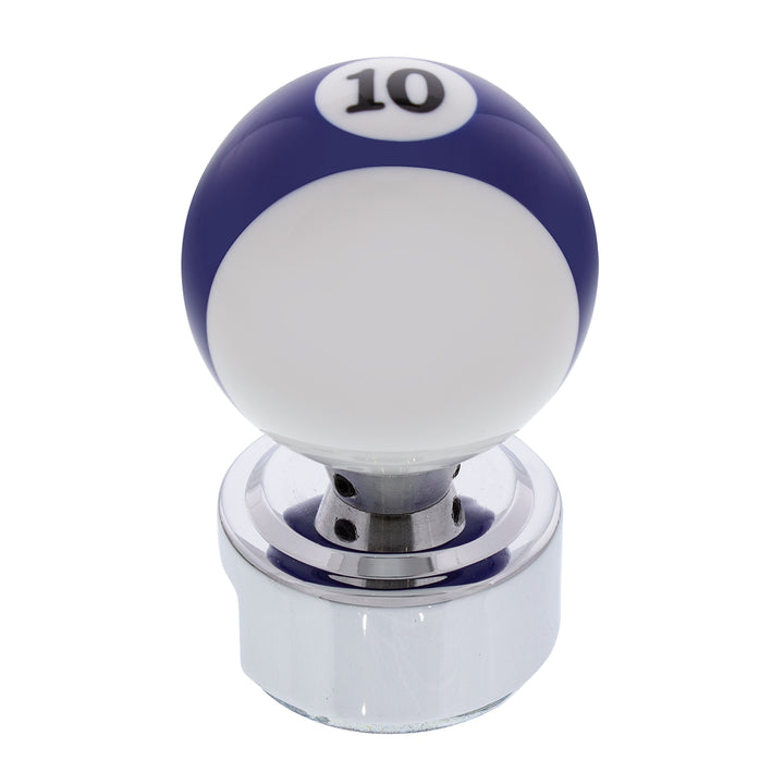 Number 10 Pool Ball Gearshift Knob For 13/15/18 Speed Eaton Style Shifters