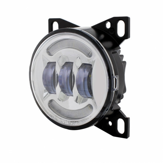 18 LED Fog Light With LED Light Bar For Peterbilt 579 (2012-2021) &amp; Kenworth T660 (2007-2017) - Chrome