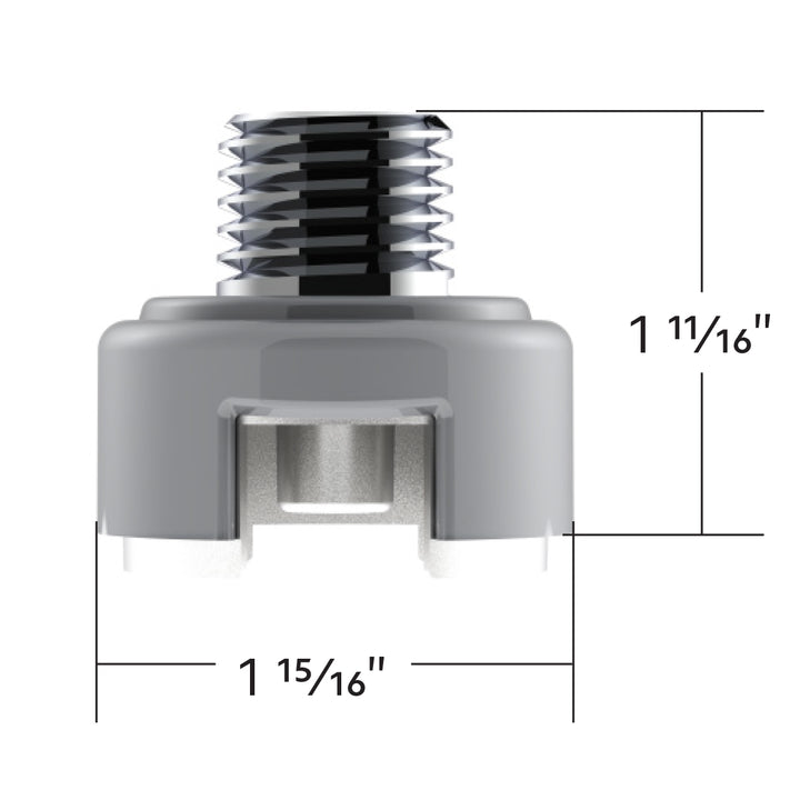 M30 x 3.5 Thread-On Shift Knob Mounting Adapter For Eaton Fuller Style 13/15/18 Shifter - Liquid Silver