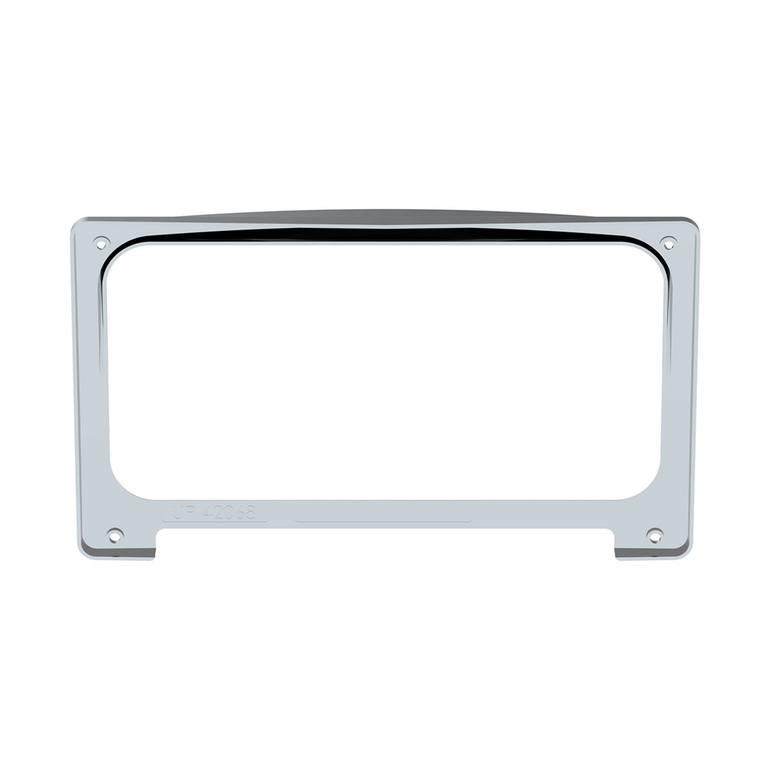Chrome Plastic Center Gauge Cluster Bezel With Visor For 2001-2016 Freightliner Columbia