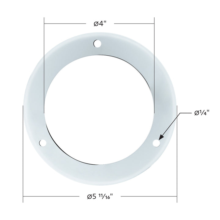 304 Stainless Steel Light Bezel For 4" Flange Mount LED Light