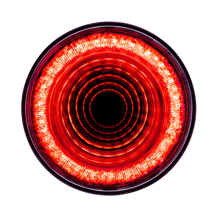 24 LED 4" Round Mirage Light (Stop, Turn &amp; Tail) - Red LED/Red Lens (Bulk)
