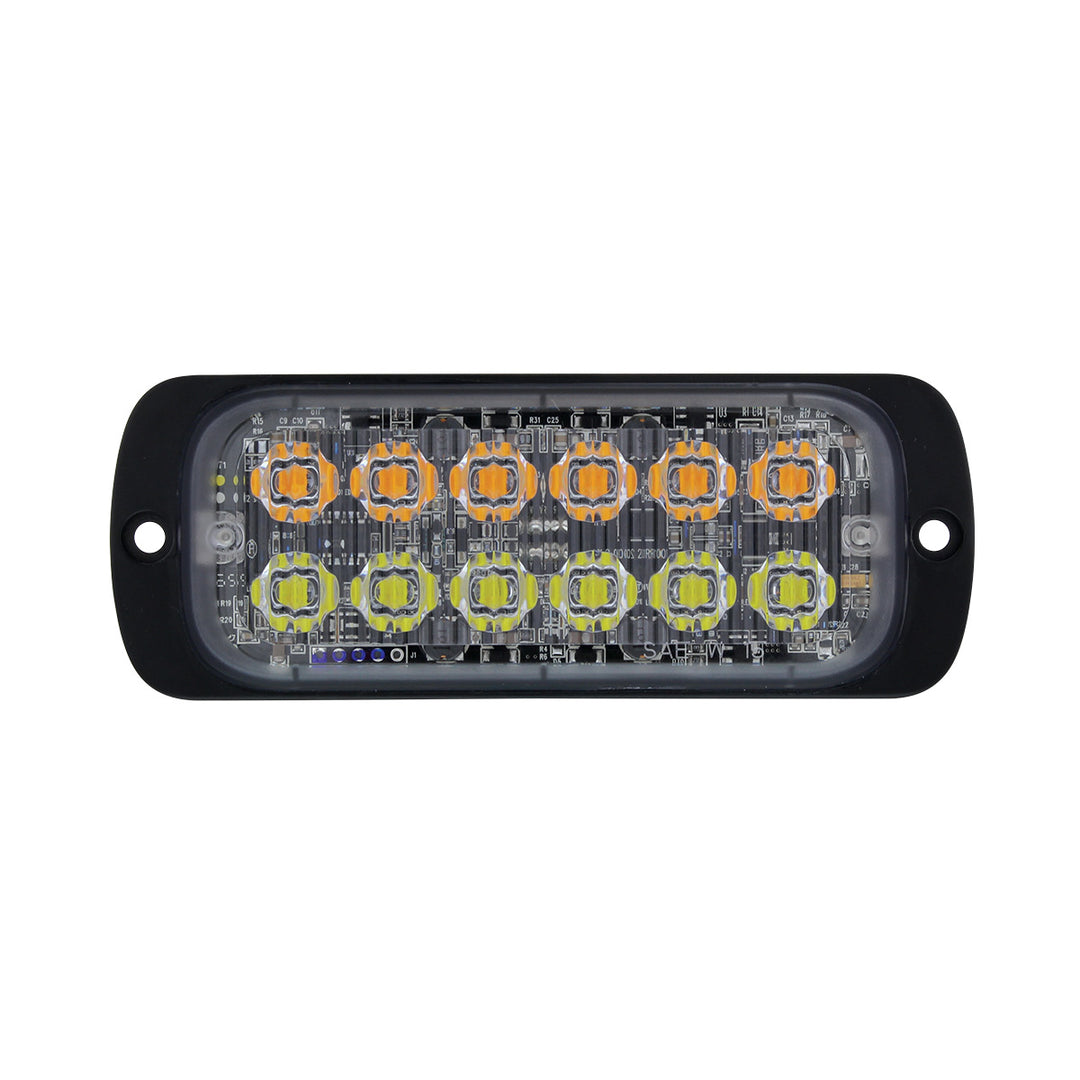 12 High Power LED Super Thin Warning Light - Amber LED &amp; White LED (Bulk)