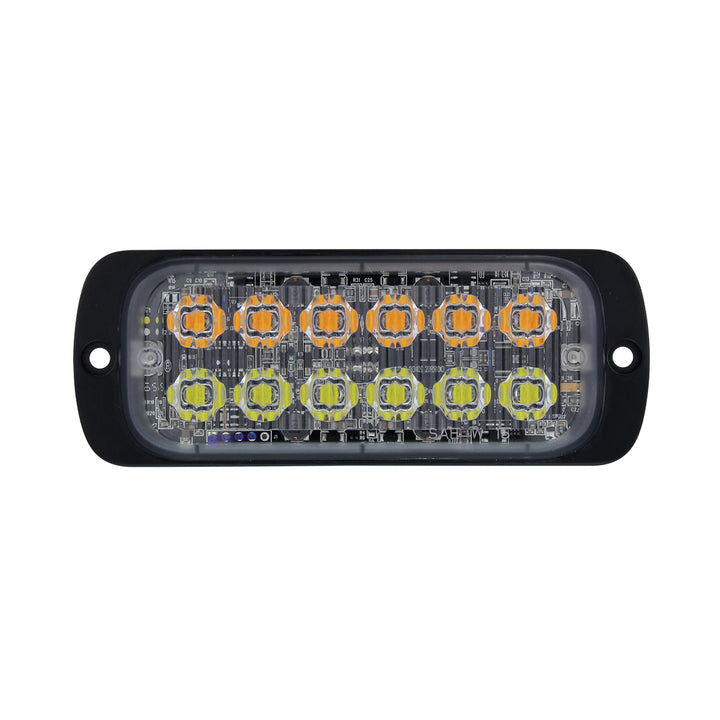 12 High Power LED Super Thin Warning Light - Amber LED &amp; White LED (Bulk)