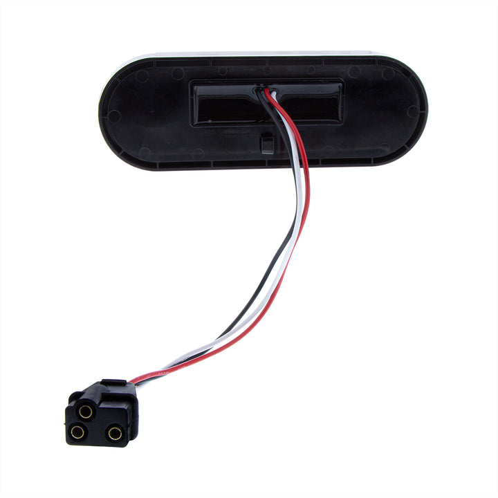 22 LED 6" Oval Abyss Light (Stop, Turn &amp; Tail) - Red LED/Clear Lens