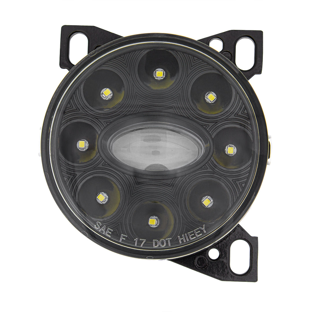 9 LED Projector Fog Light With LED Position Lights For Peterbilt 579/587 &amp; Kenworth T660 - Black
