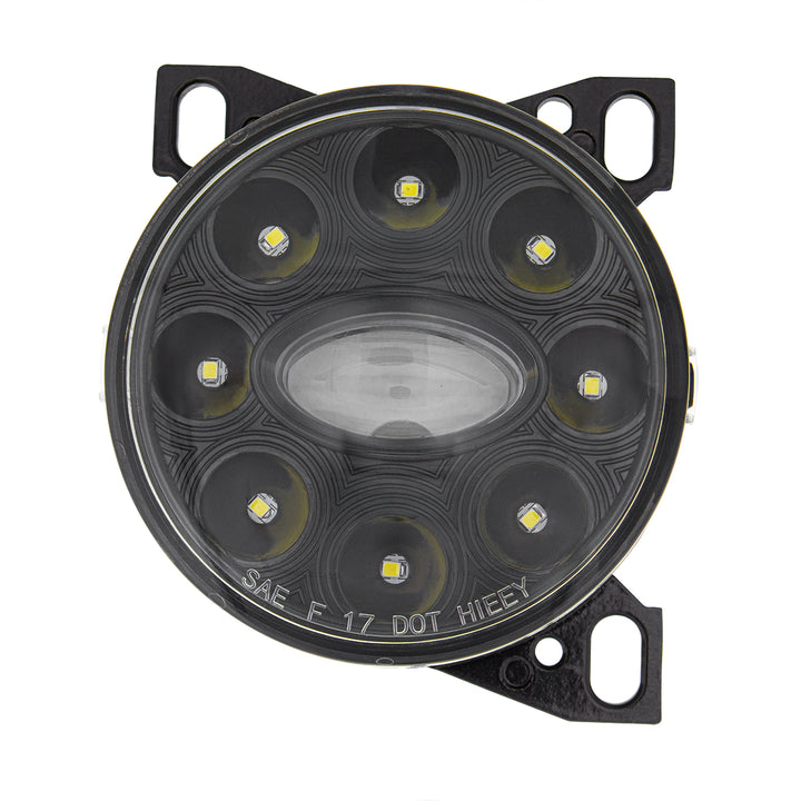9 LED Projector Fog Light With LED Position Lights For Peterbilt 579/587 &amp; Kenworth T660 - Black