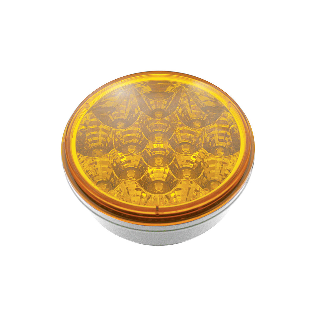 16 LED 4" Reflector Turn Signal Light - Amber LED/Amber Lens