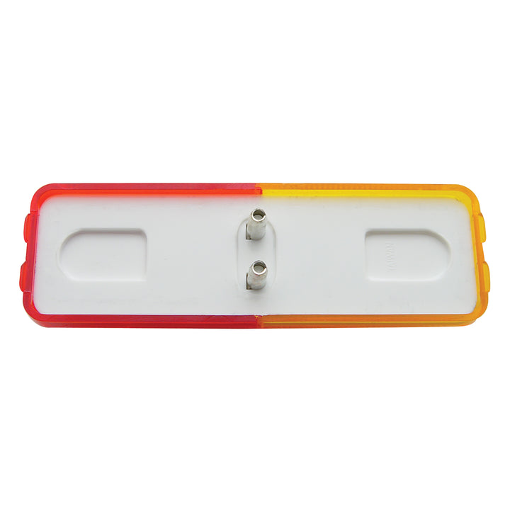 Incandescent Rectangular Fender Mount Light (Clearance/Marker) - Amber &amp; Red Lens