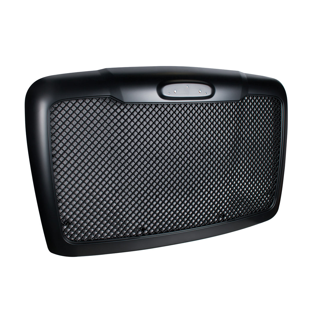 Mesh Black Grille With Bug Screen &amp; Logo Mount Made For 2008-2017 Freightliner Cascadia