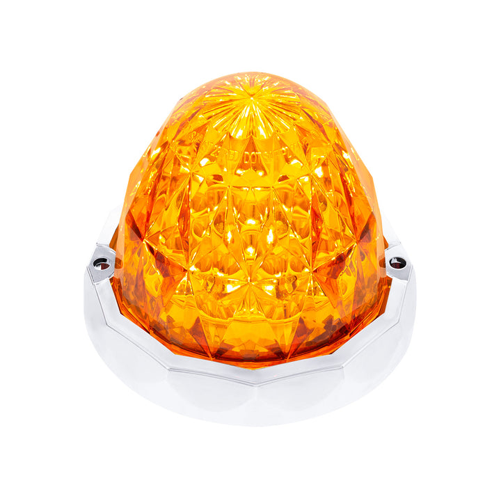 19 LED Dual Function Crystal Watermelon Light Kit With Bezel - Amber LED/Amber Lens