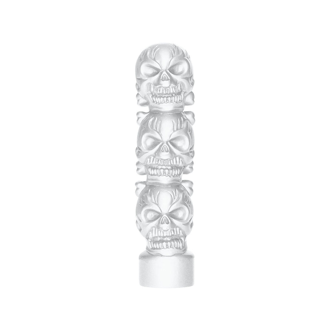 1/2" - 13 Thread-On 3 Skull Candy Color Shift Knob - Pearl White