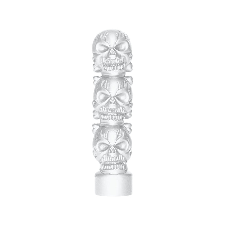 1/2" - 13 Thread-On 3 Skull Candy Color Shift Knob - Pearl White