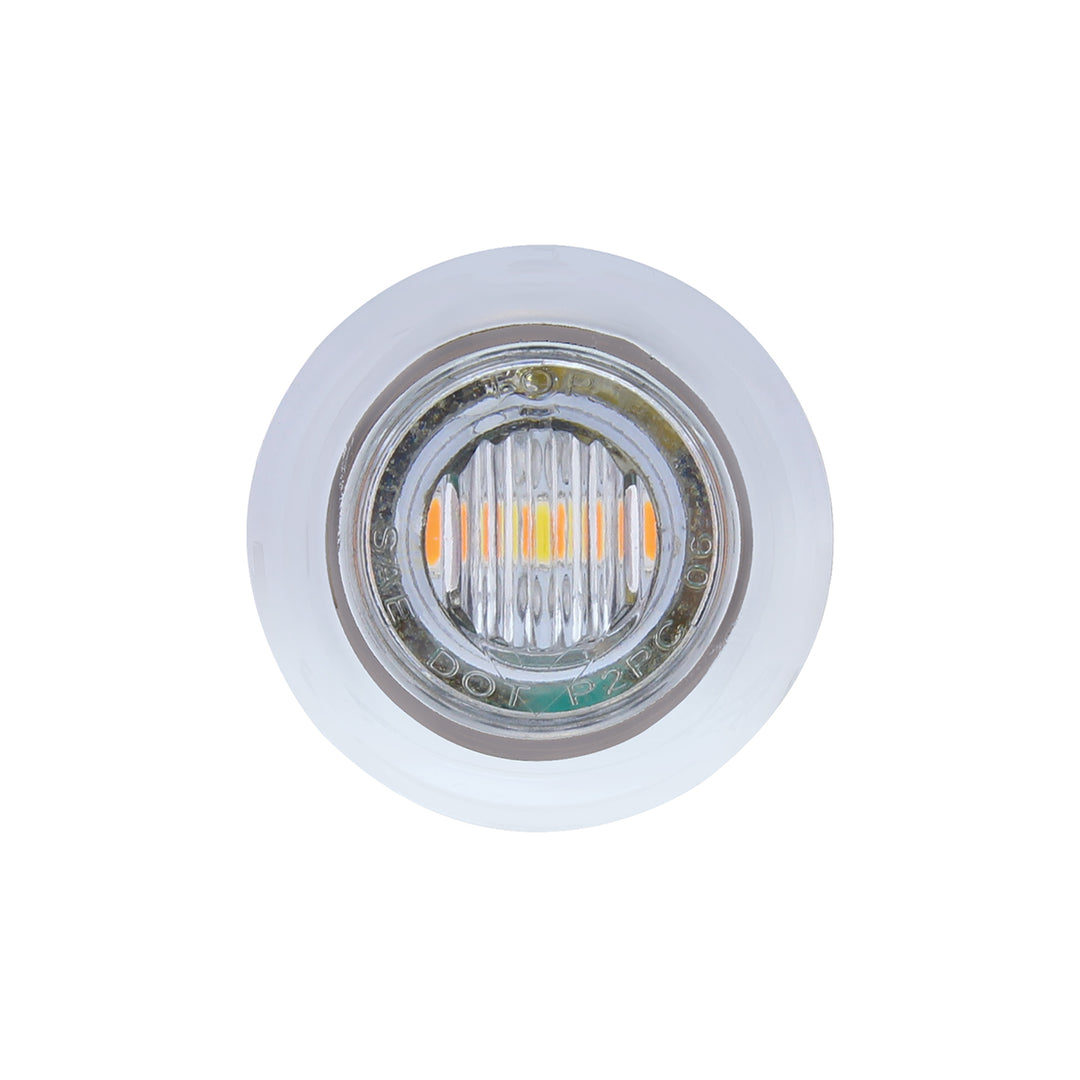 3 LED 3/4" Mini Double Fury Light (Clearance/Marker) - Amber LED/White LED
