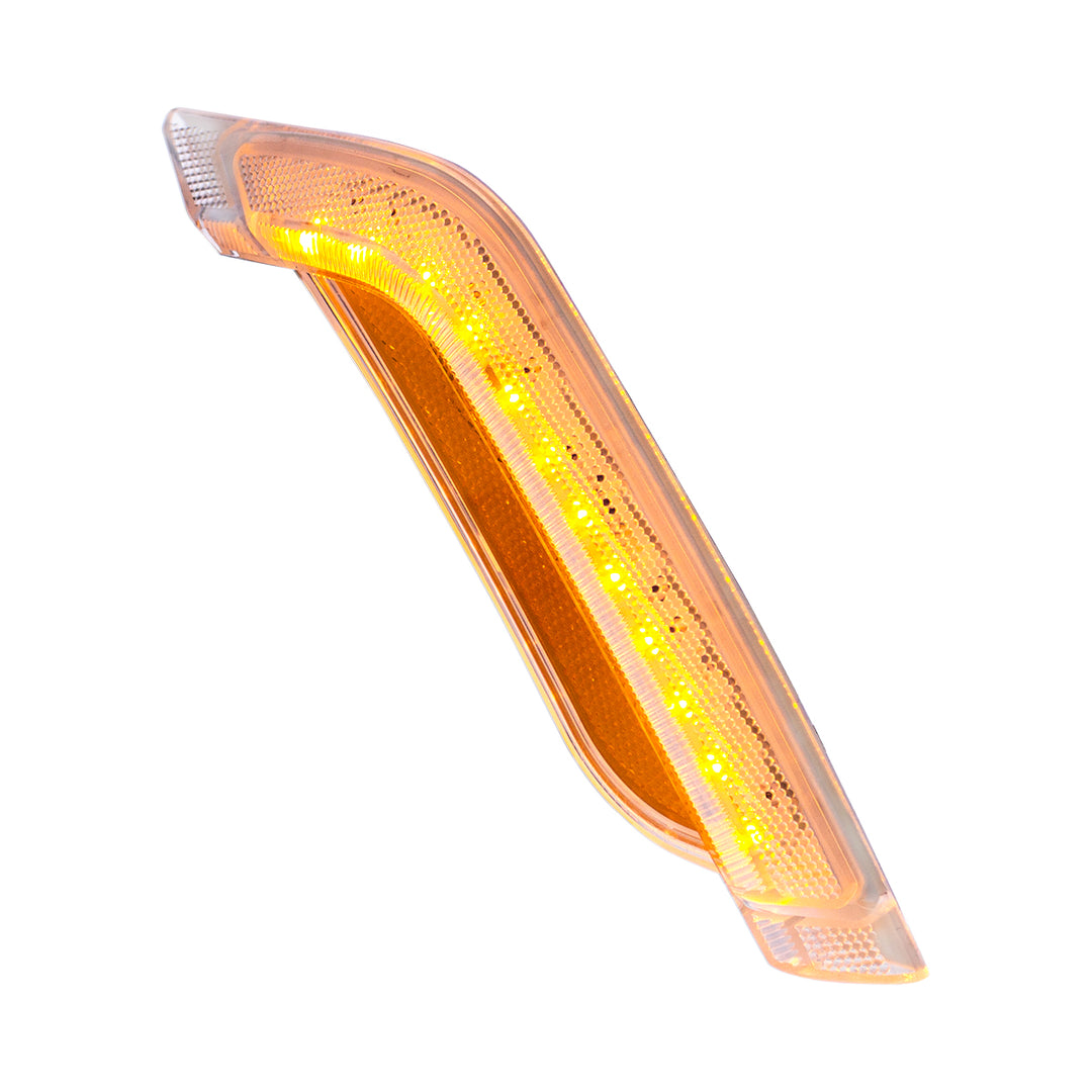 12 Amber LED Fender Turn Signal Light For Peterbilt 579 (2012-2021) &amp; 587 (2012-2018) - Passenger, Clear Lens