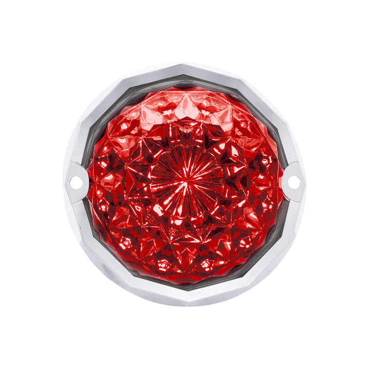 Double Fury 19 LED Dual Function Crystal Watermelon Light Kit With Bezel - Red &amp; Green LED/Clear Lens