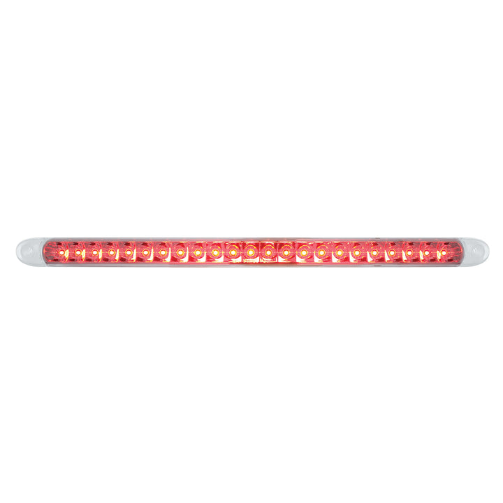23 SMD LED 17-1/4" Reflector Light Bar Only (Stop, Turn &amp; Tail) - Red LED/Clear Lens (Bulk)