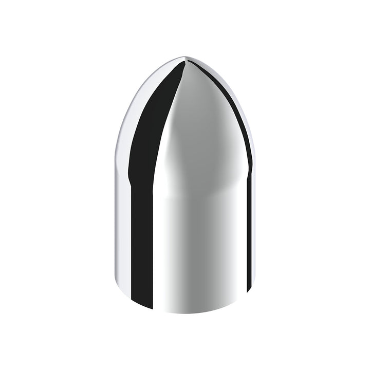 33mm x 3-7/8" Chrome Plastic Bullet Nut Covers - Thread-On (10-Pack)
