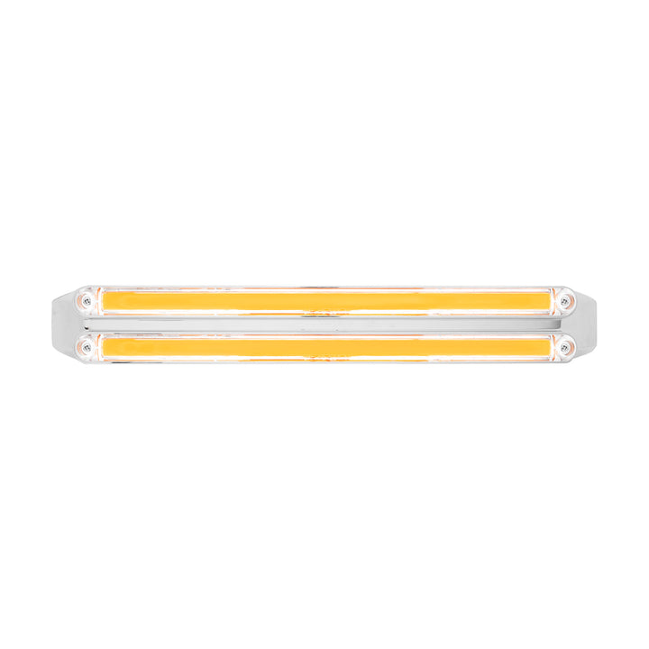 Dual 24 LED Dual Function 12" GloLight Bar With Bezel - Amber LED/Clear Lens