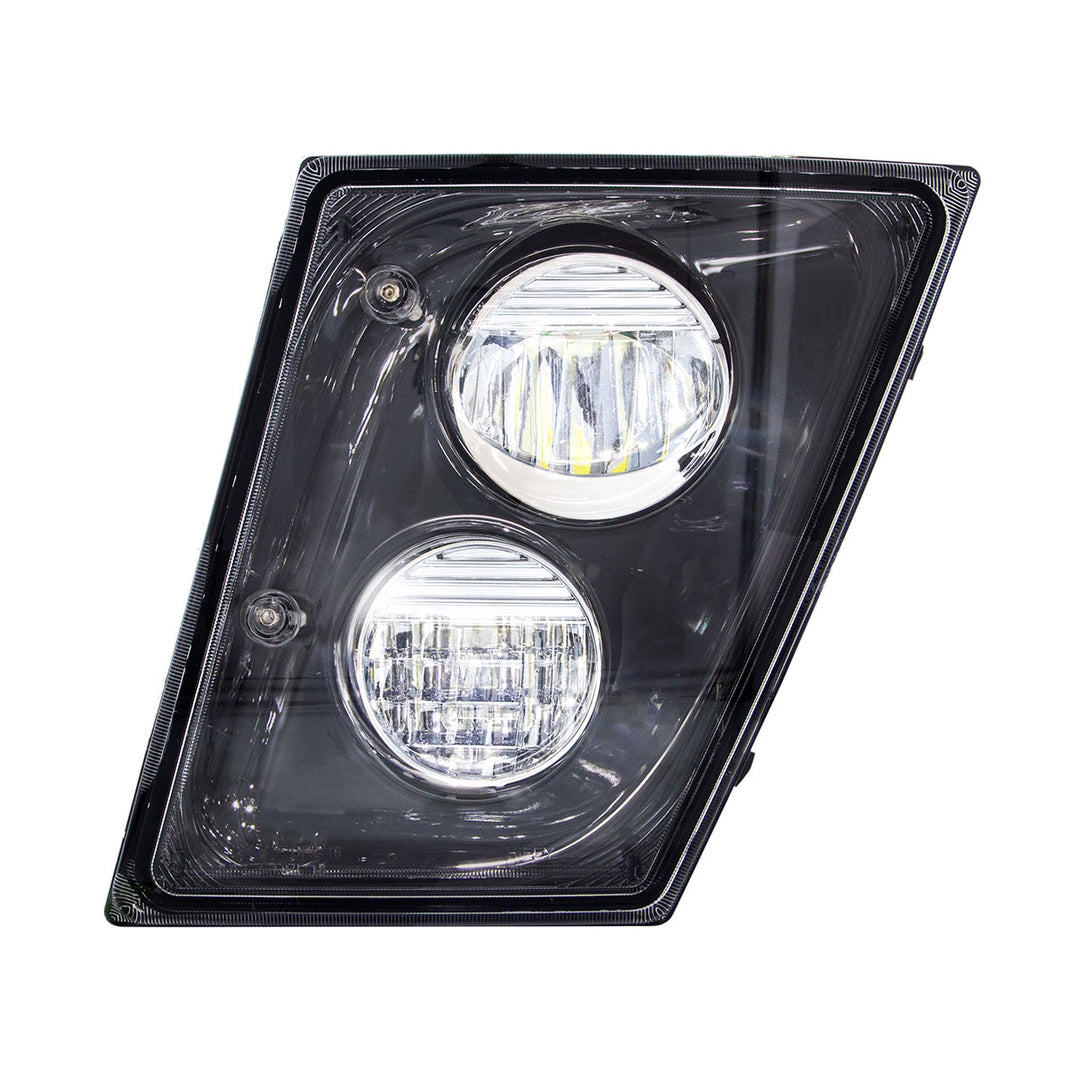 2 High Power LED Black Driving Light &amp; Fog Light For 2003-2017 Volvo VNL - Driver/Left
