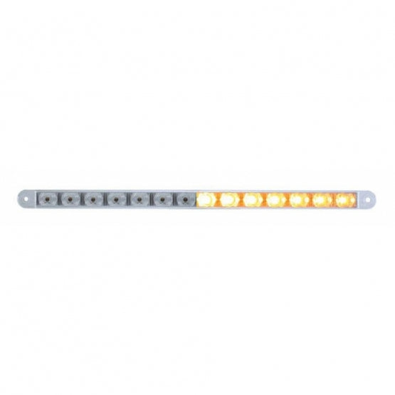 14 LED 12" Auxiliary Warning Light Bar Only - Amber LED/Clear Lens (Bulk)