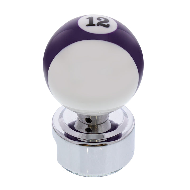 Number 12 Pool Ball Gearshift Knob For 13/15/18 Speed Eaton Style Shifters