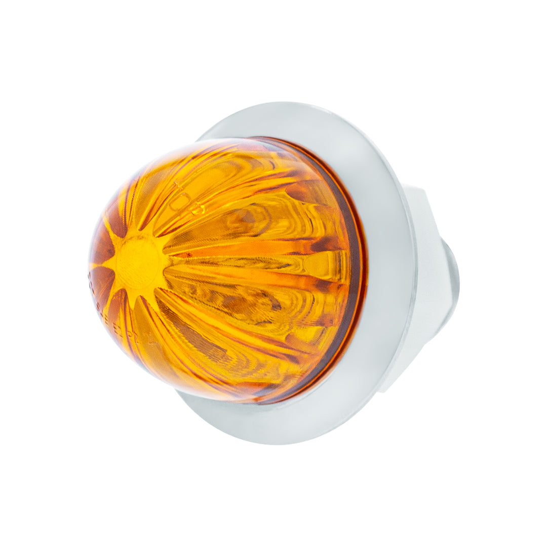 2 LED Dual Function 1-1/8" Watermelon Light (Clearance/Marker) - Amber LED/Amber Lens