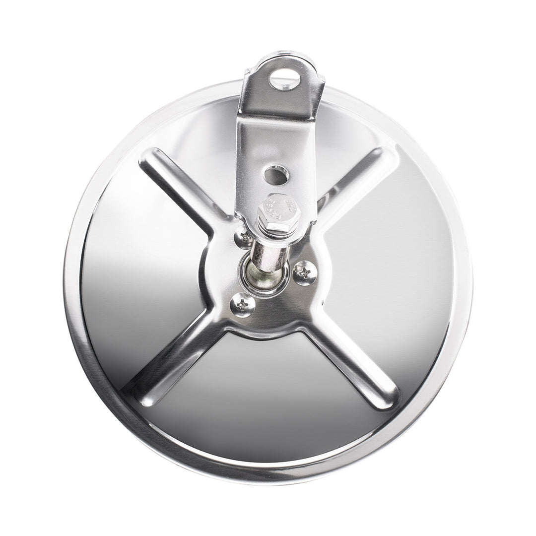 7-1/2" 430 Stainless Steel 320R Convex Mirror - Centered Mounting Stud