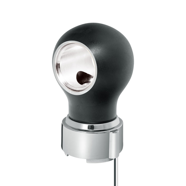 Thread-On Matte Black Charlotte Style Gearshift Knob With LED 9/10 Speed Adapter - White LED