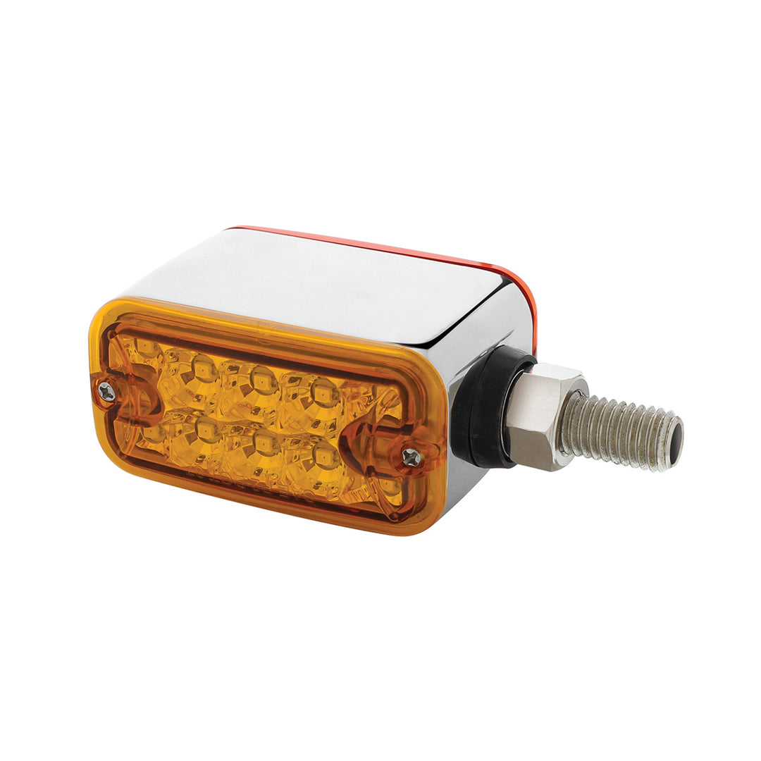 20 LED Dual Function Reflector Double Face Light - Horizontal Mount - Amber &amp; Red LED/Amber &amp; Red Lens