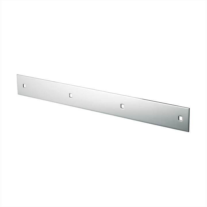 2" x 20" Chrome Top Mud Flap Plain Plate - Bolt Thru