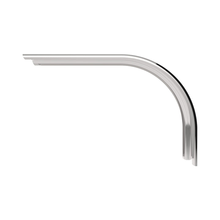 80" 430 Stainless Steel (16ga) Roll Formed Edge Smooth Half Fender/Long Drop - Stainless Steel Series (Pair)