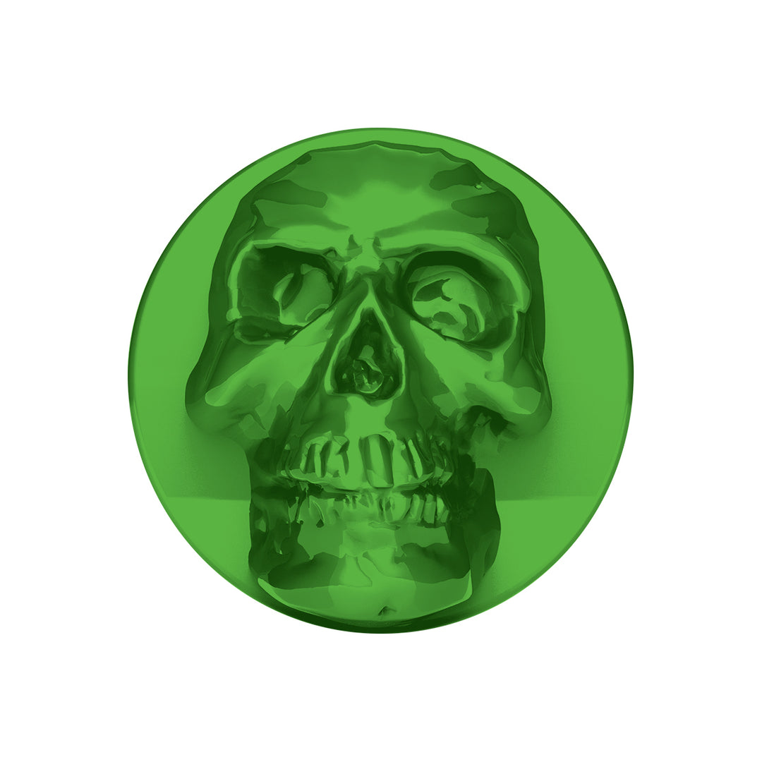 Skull Air Valve Knob - Emerald Green