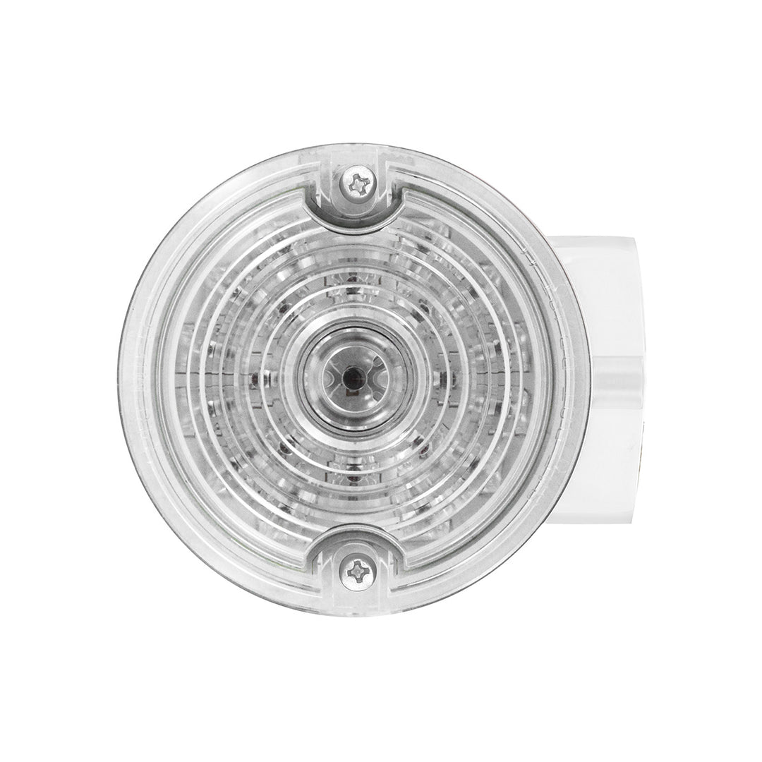 21 LED 3-1/4" Dual Function Signal Light For Harley Motorcycle With Housing - Amber LED/Clear Lens