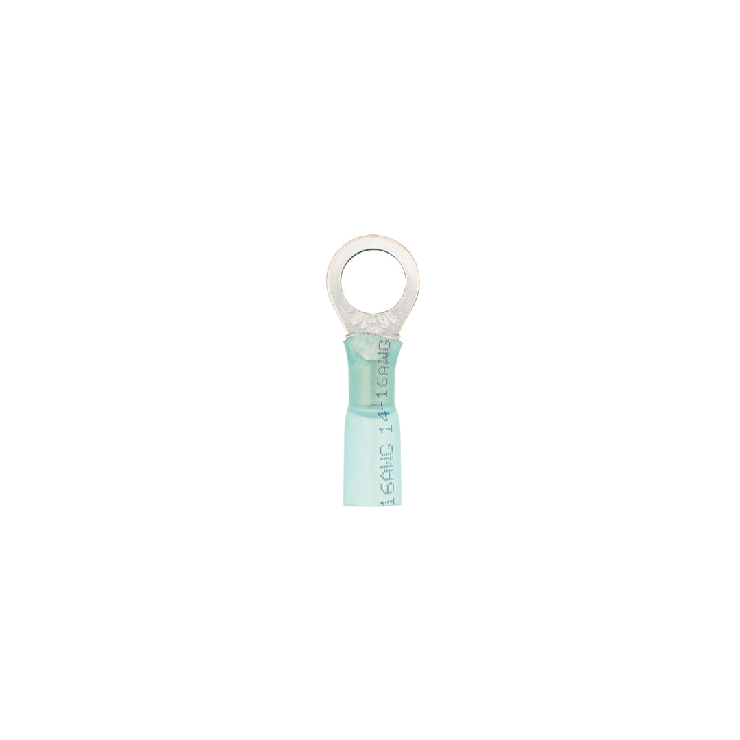 16-14 AWG 5/16" Stud CS Heat Shrink Ring Terminal - Blue (5-Pack)