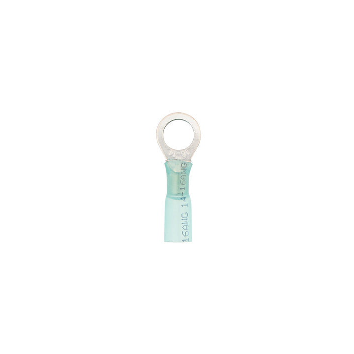 16-14 AWG 5/16" Stud CS Heat Shrink Ring Terminal - Blue (5-Pack)