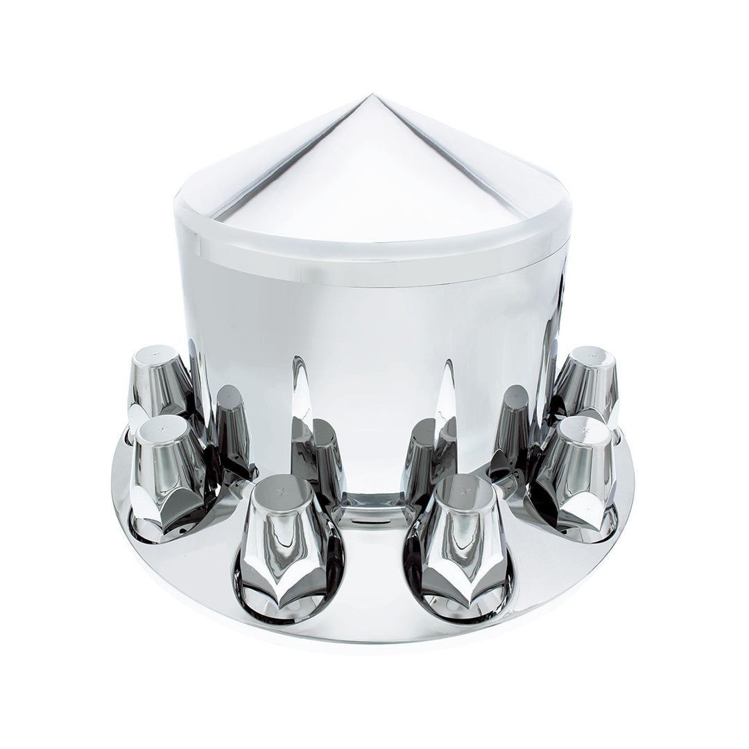 Pointed Rear Axle Cover With 33mm Standard Thread-On Nut Covers - Chrome