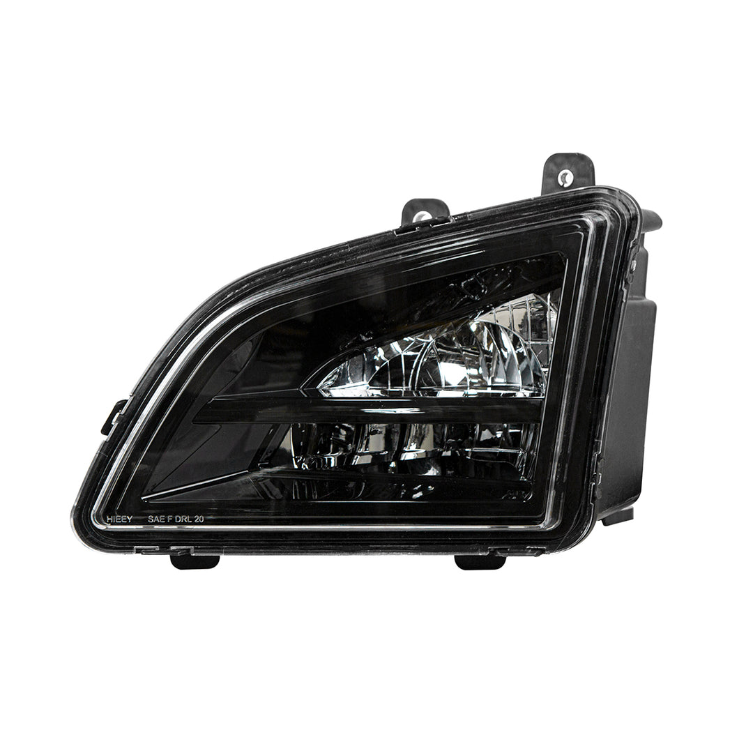 Black LED Driving &amp; Fog Light For 2018-2024 Volvo VNL - Driver - Competition Series