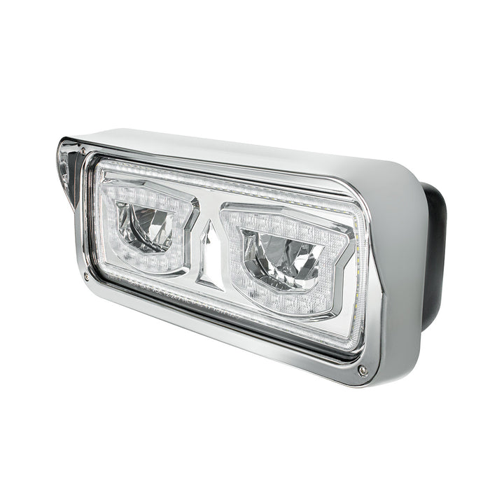 High Power Chrome LED Headlight With Turn Signal And Position Light - Passenger