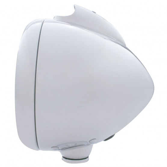 Chrome Guide 682-C Headlight H4 With White LED &amp; LED Signal - Clear Lens
