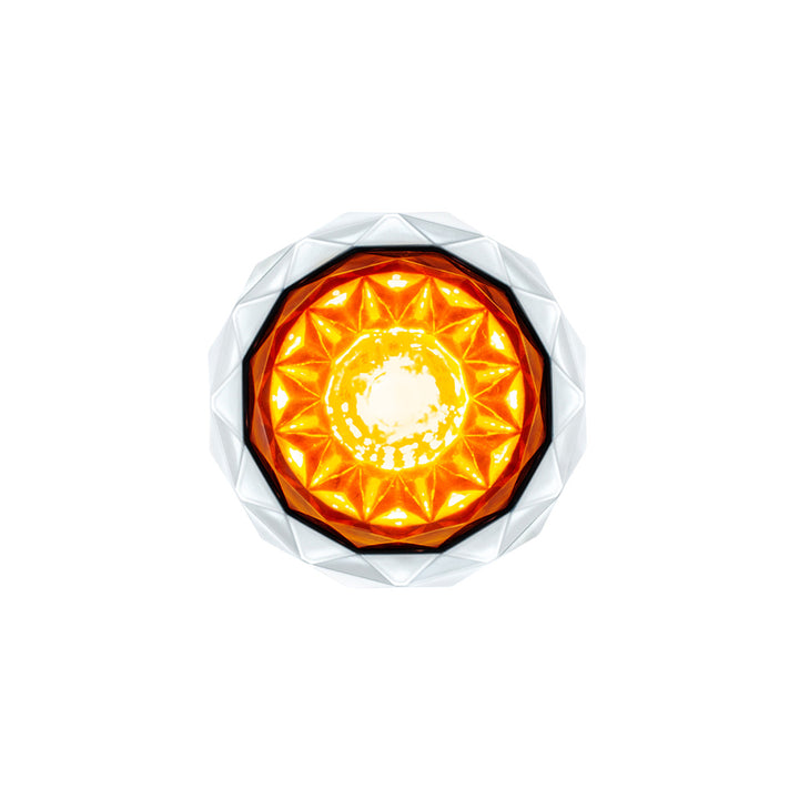 2 LED Dual Function Mini Crystal Watermelon Light (Clearance/Marker) - Amber LED/Amber Lens
