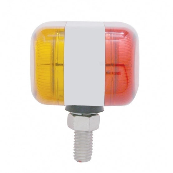 26 LED Dual Function Reflector Double Face Oval Light - Amber &amp; Red LED/Amber &amp; Red Lens
